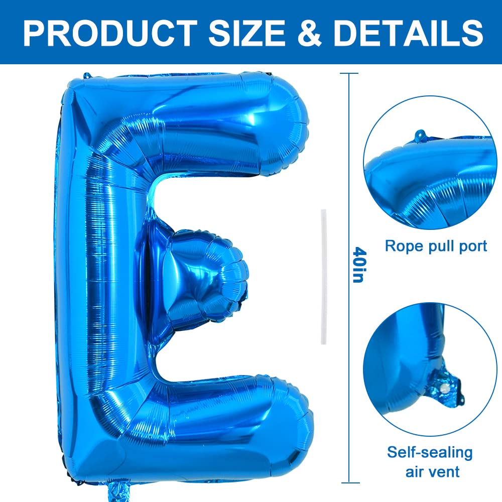 Amazon | 40インチ ブルー アルファベット バルーン-E | 風船